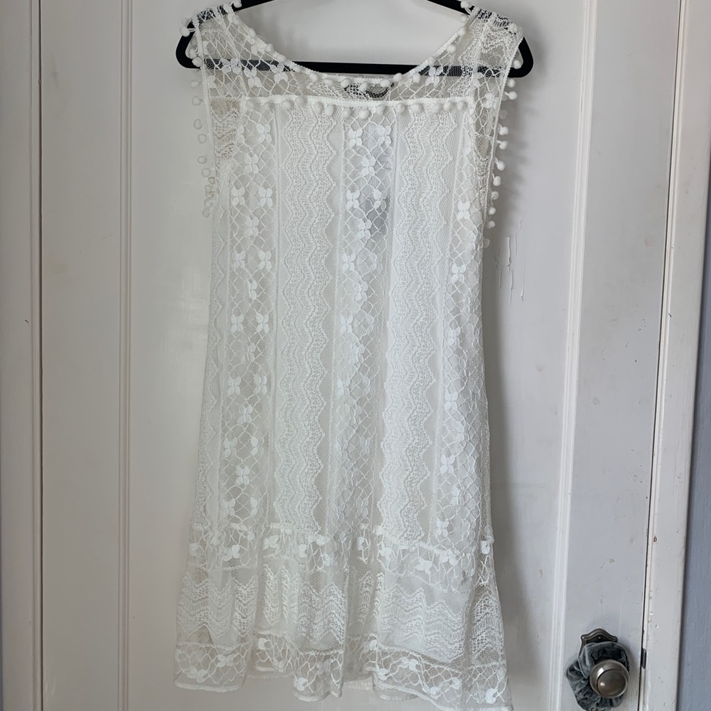 White mini dress